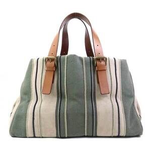 Bottega Veneta handbag tote bag canvas leather Khaki Green Beige Tan brown
